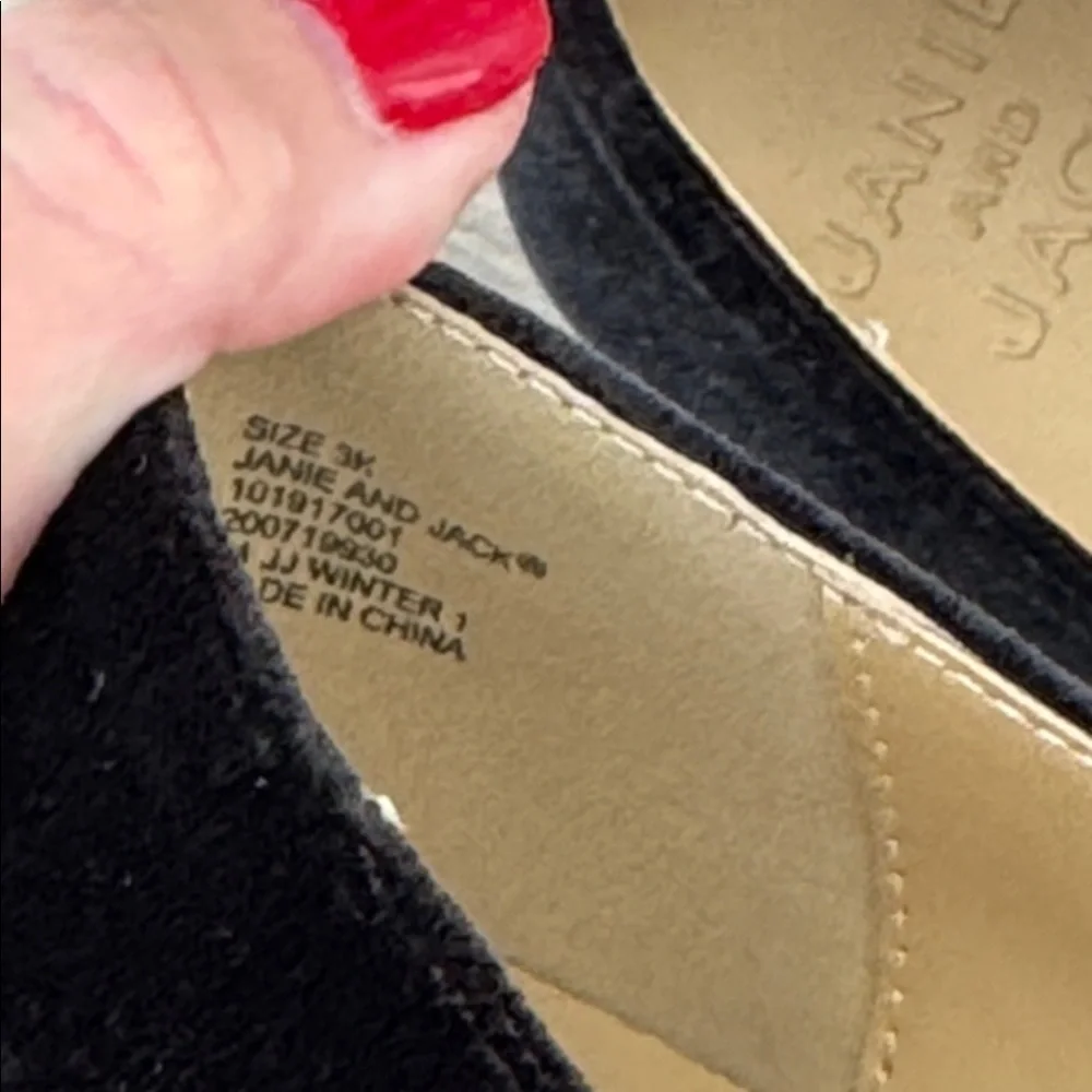 Janie and Jack 3 Velvet Rosette ballet flats mary jane shoes